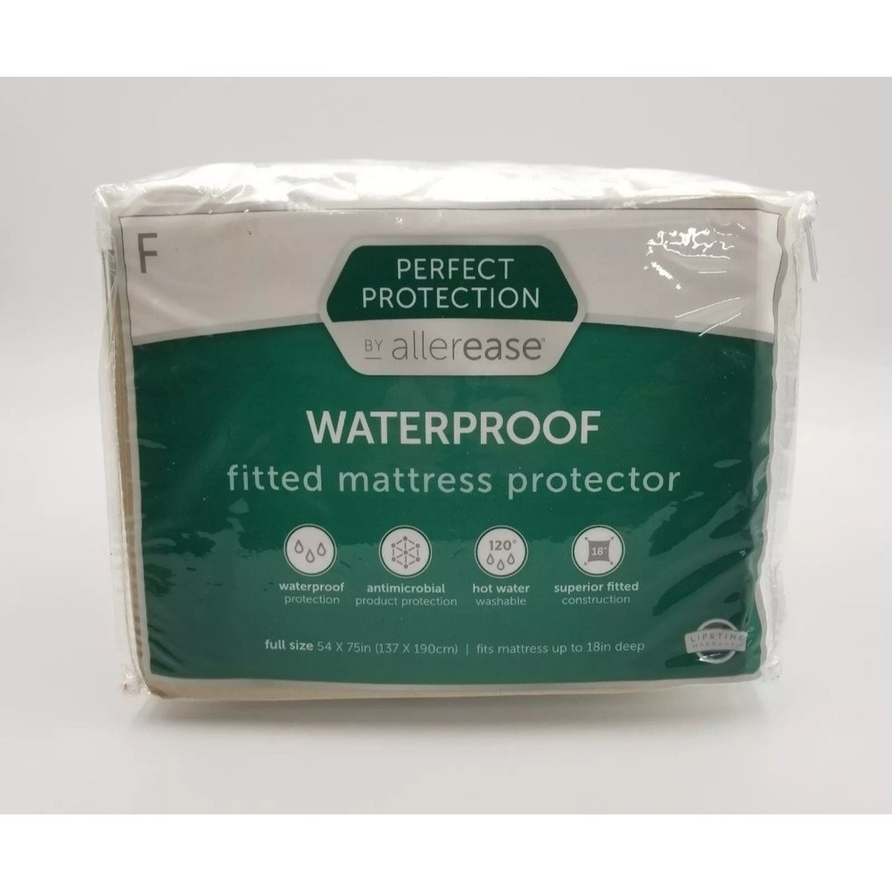 AllerEase‎ Full Size Perfect Waterproof Fitted Mattress Protector New
